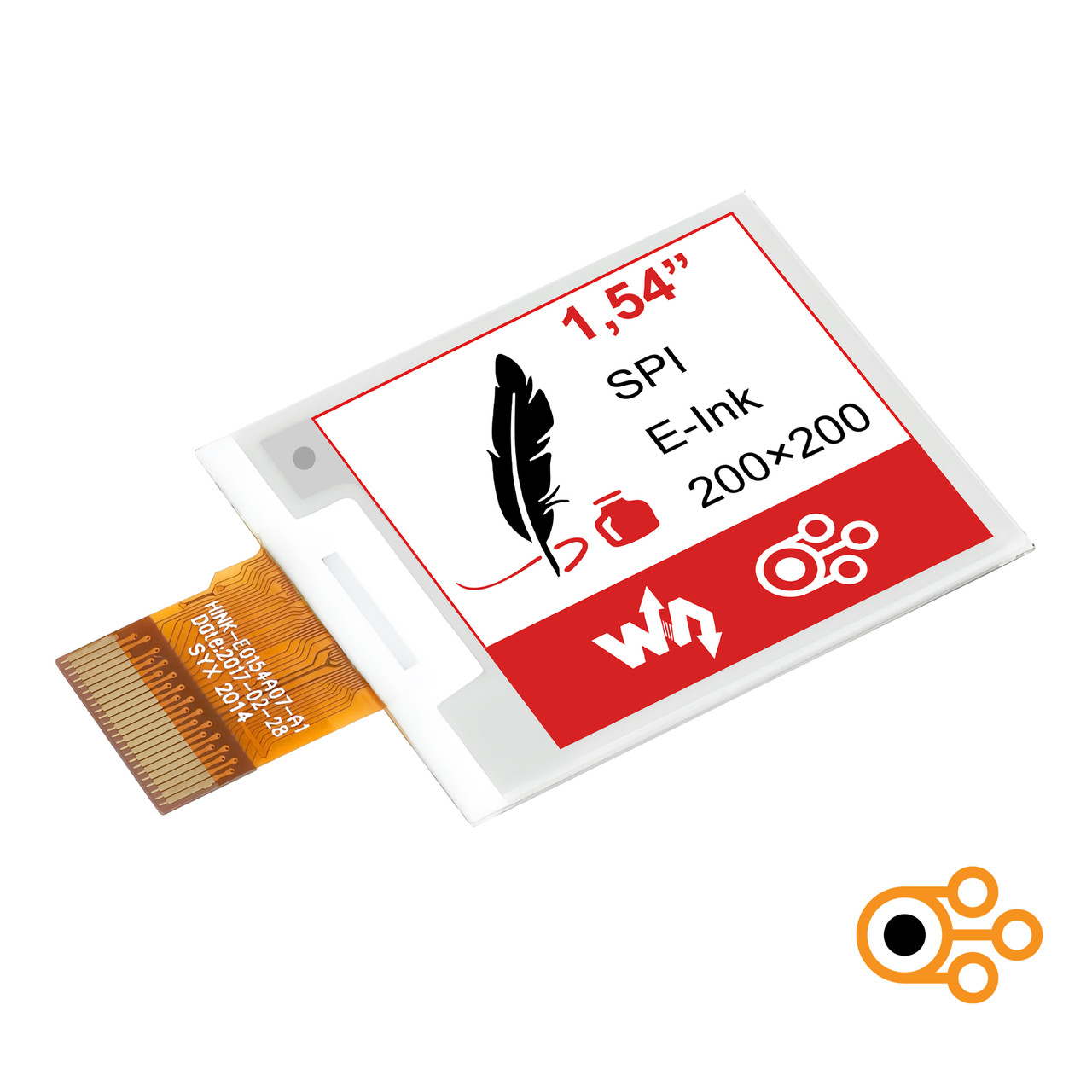 Екран Waveshare E-Paper 1,54” (200×200 / E-Ink / B-W-R)