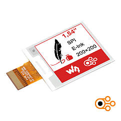 Екран Waveshare E-Paper 1,54” (200×200 / E-Ink / B-W-R)