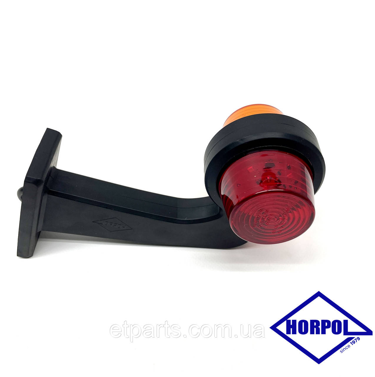 Габаритний ліхтар (Ріжок) LED 12-24V червоно-жовтий 19см RH (LD 2621)