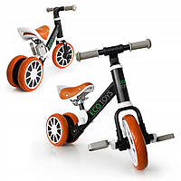 Дитячий біговел-велосипед 2в1 Ecotoys ENERGY Black Чорний