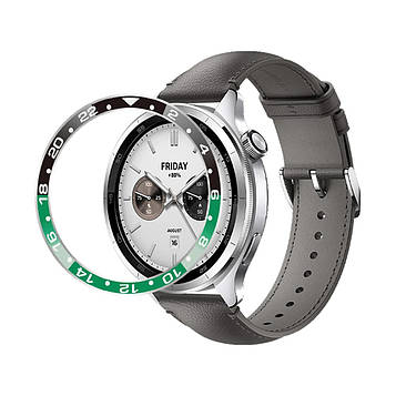 Кільце-накладка безеля для смарт годинника Xiaomi Watch S3/S4 Black-green