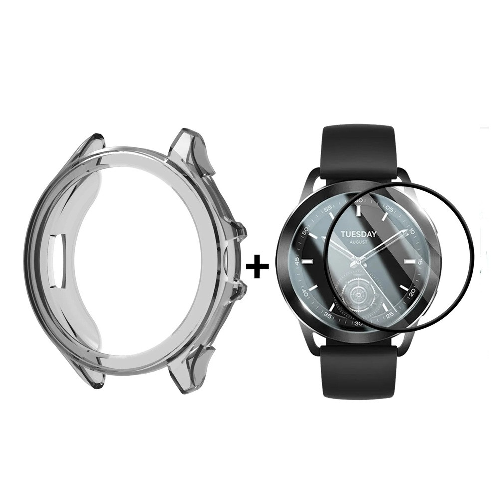 Захисний чохол для смарт годинника Xiaomi Watch 2 Pro чорний + захисна плівка з рамкою