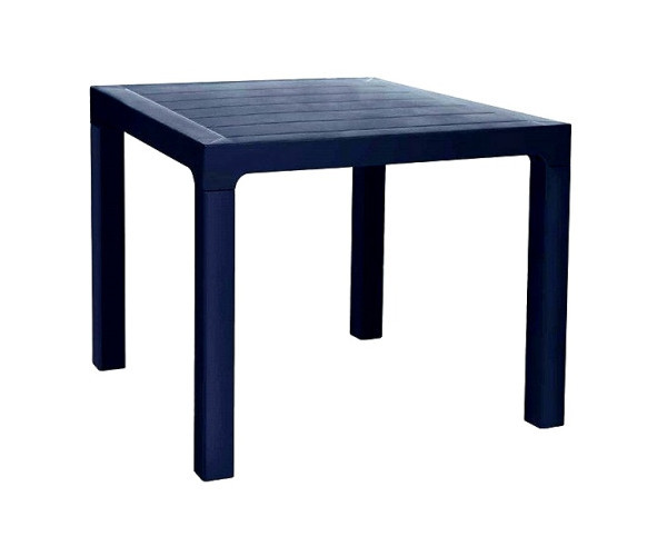 Стіл Олаф пластиковий ротанг 90*90 чорний, фото 1