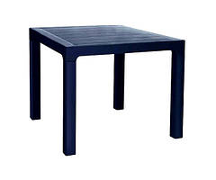 Стіл Олаф пластиковий ротанг 90*90 чорний