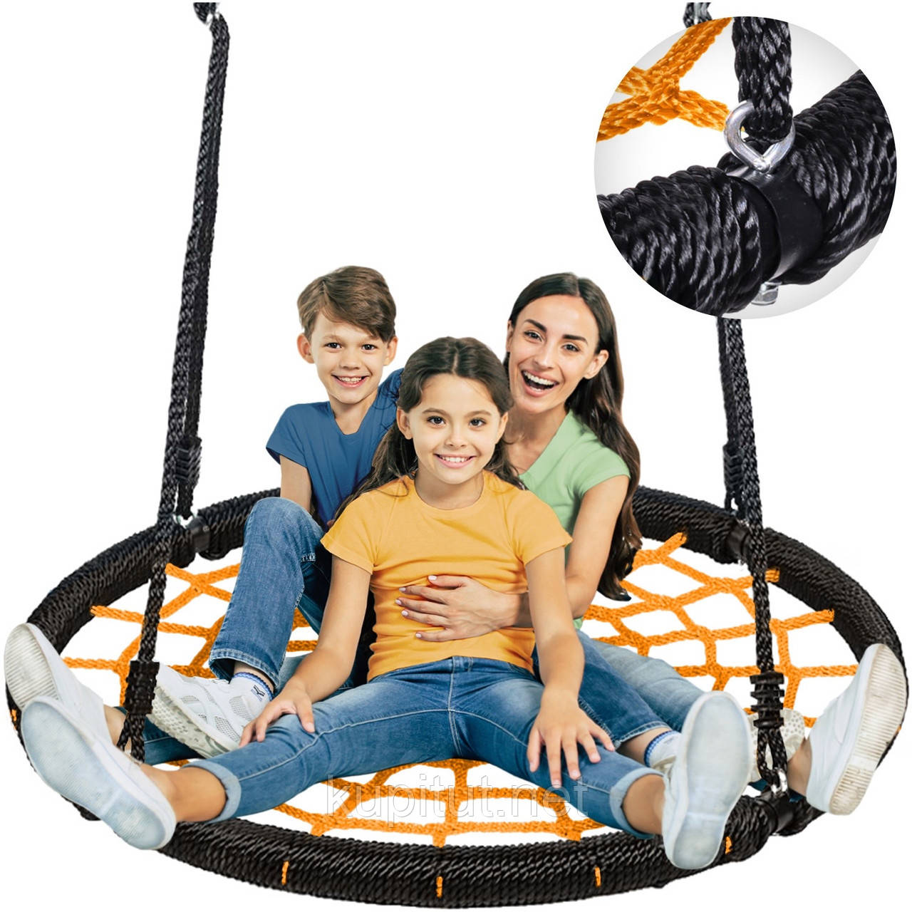 Гойдалка Гніздо Лелеки PRO 120 см Жовтий, фото 1