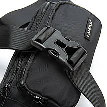 PODIUM Сумка Чоловіча На пояс нейлон Lanpad 3002 black, фото 4