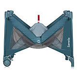 Ліжечко-манеж Lionelo FLOWER GREEN TURQUOISE, фото 3