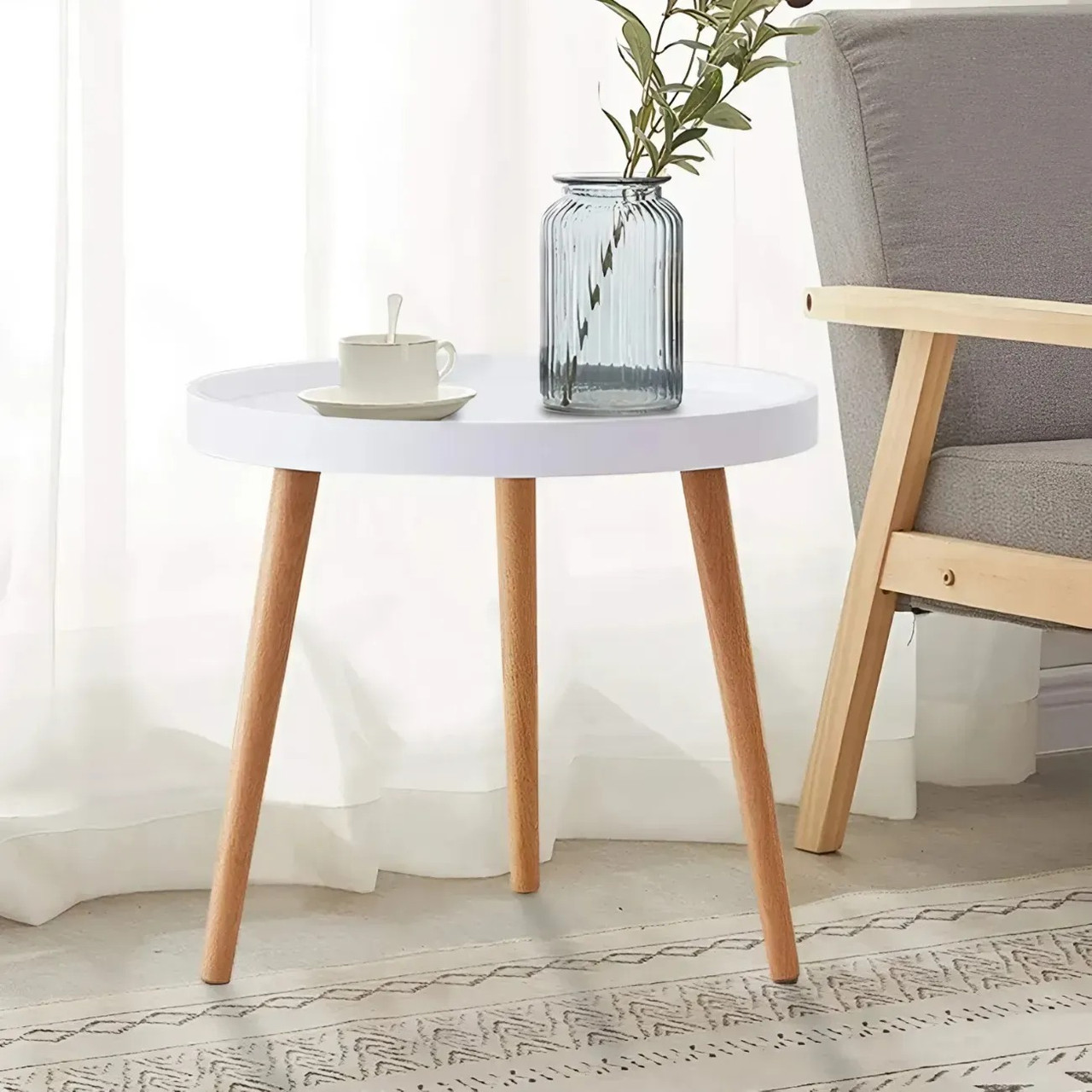 Кавовий столик круглий, фото 1