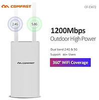 Бездротова точка доступу 2,4/5,8GHz 27dBm AC1200 Comfast, маршрутизатор Wi-Fi/розширювач/AP/репітер, IP66  (831353)