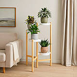 Стелаж для квітів і рослин стійка для горщиків рослин, квітів на 4 полиці колір під дерево, фото 4