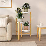 Стелаж для квітів і рослин стійка для горщиків рослин, квітів на 4 полиці колір під дерево, фото 5