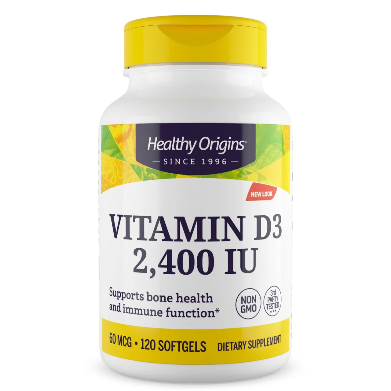 Вітамін D3 з олією МСТ, Vitamin D3, Healthy Origins, 2400 МО, 120 гелевих капсул