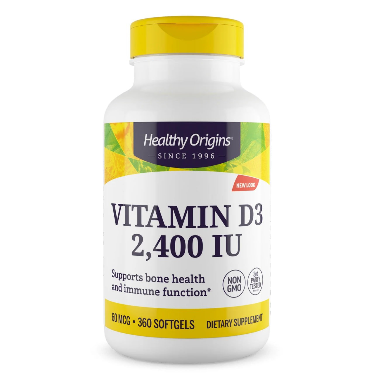 Вітамін D3 з олією МСТ, Vitamin D3, Healthy Origins, 2400 МО, 360 гелевих капсул