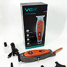 Машинка для стрижки волосся з акумулятором VGR, Тример бездротовий, Машинка для підстригання AL-33, фото 8