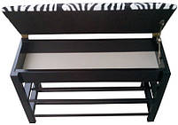 Банкетка для взуття Zebra (Зебра) з нішею, вибір розміру, кольору та оббивки, фото 9