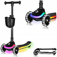 Дитячий самокат Lionelo MEY BLACK ONYX