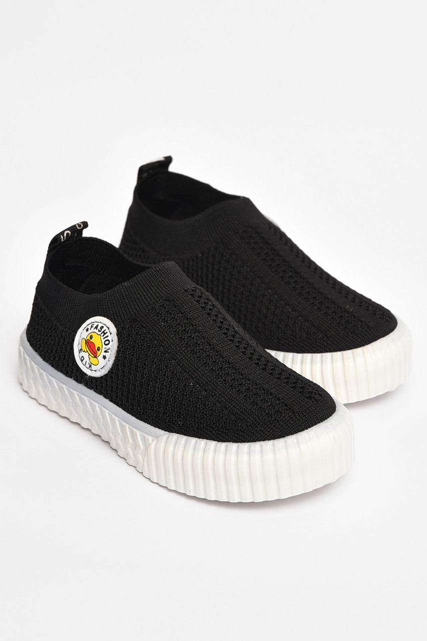 Мокасини дитячі чорного кольору текстиль 203654T Безкоштовна доставка, фото 1