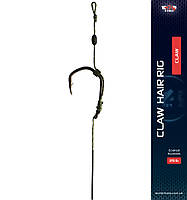 Готовий повідець в обплетенні W4C з волоссям CLAW Hair Rig, гачок CLAW No 8