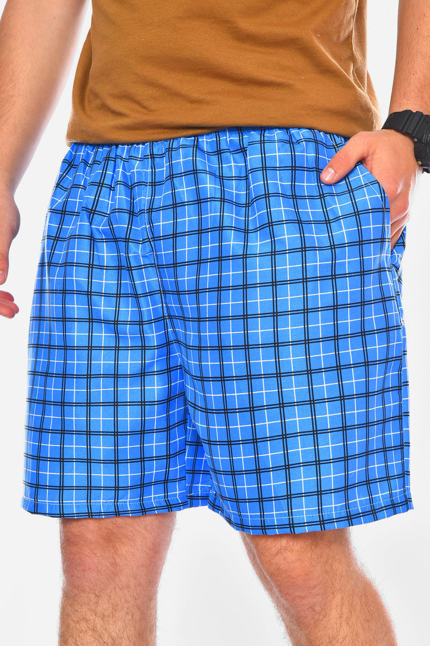 Шорти чоловічі батальні блакитного кольору з принтом 199966M, фото 1