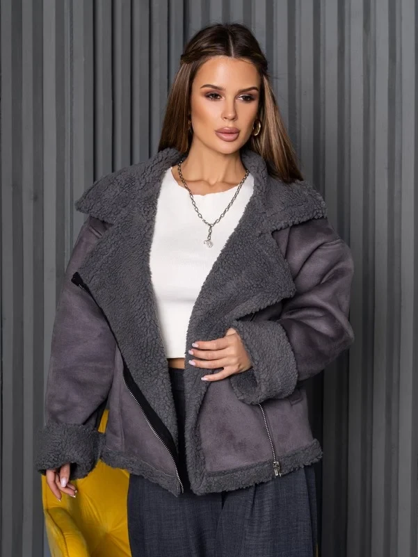 Куртки ISSA PLUS 14272 S сірий, фото 1