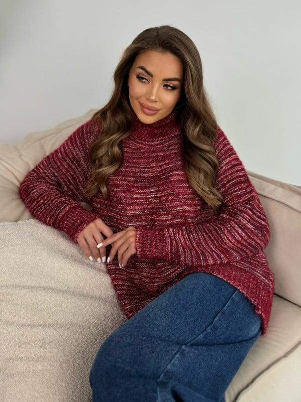 Світера ISSA PLUS WN20-675 M бордовий, фото 1