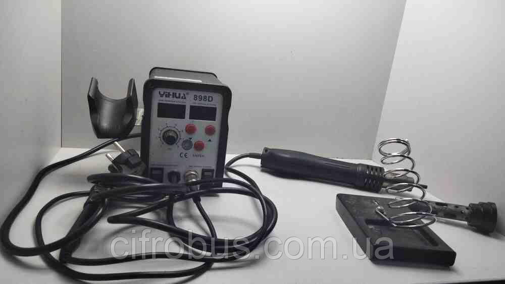 Електричний паяльник паяльна станція Б/У YIHUA 898D, фото 1