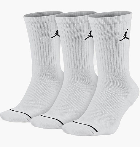 Шкарпетки Nike U J ED CUSH POLY CREW 3PR 144 білий Уні 42-46 original Акція Знижка, фото 1