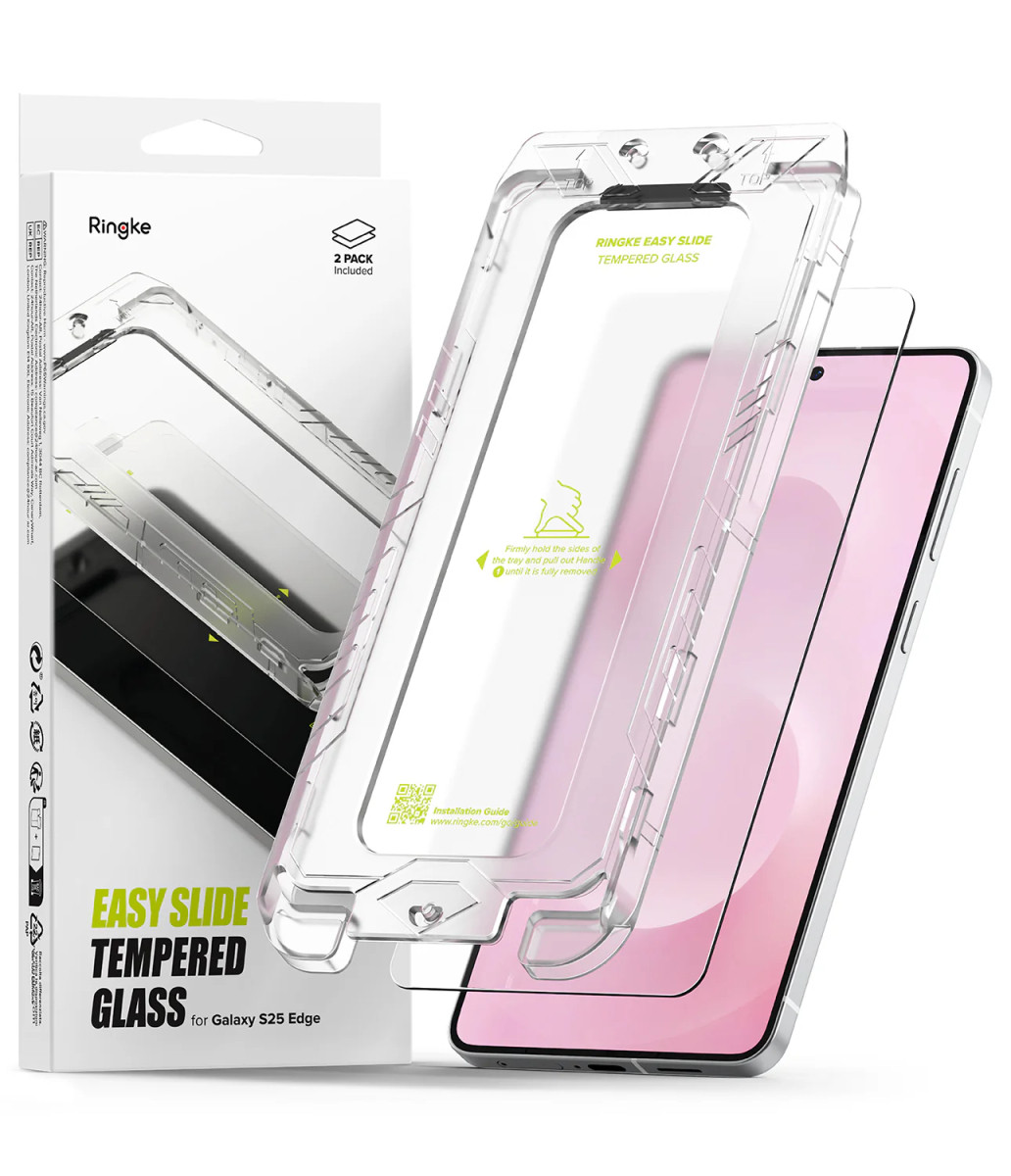 Захисне скло Ringke Easy Slide Tempered Glass 2-Pack до Samsung Galaxy S25 Edge Clear (G4as1072)