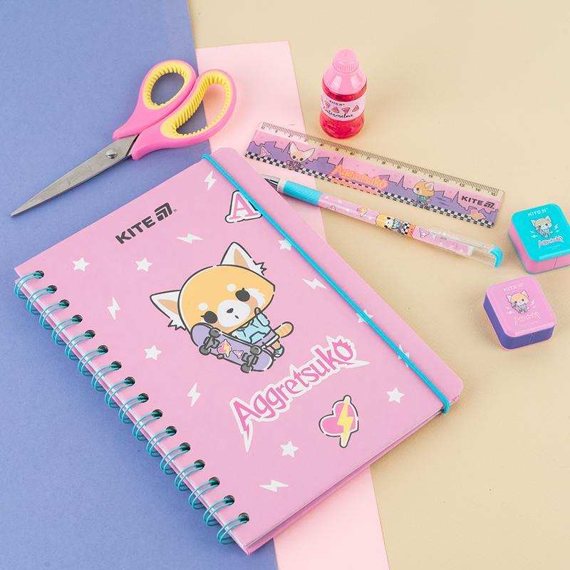 Блокнот на спирали Kite Aggretsuko AR25-190, A5, 80 листов, клетка, фото 1