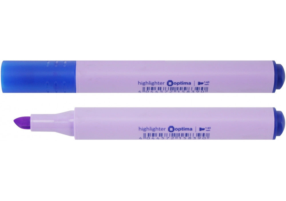 Маркер текстовий трикутний OPTIMA 2-3 мм, бузковий пастель, фото 1