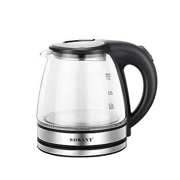 Електрочайник 1500 Вт 1,2 л Sokany SK-SH-1059 / Чайник на електриці для кухні / Автоматичний чайник