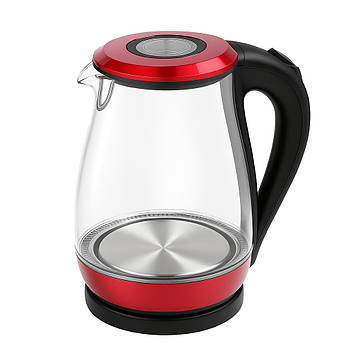 Електричний чайник, 1,7л, 2200Вт, KB-2031 / Електрочайник скляний / Чайник дисковий / Чайник електричний