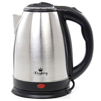 Електричний чайник на 1,8л, 1500Вт, KB-2041 / Електрочайник з нержавіючої сталі / Дисковий чайник