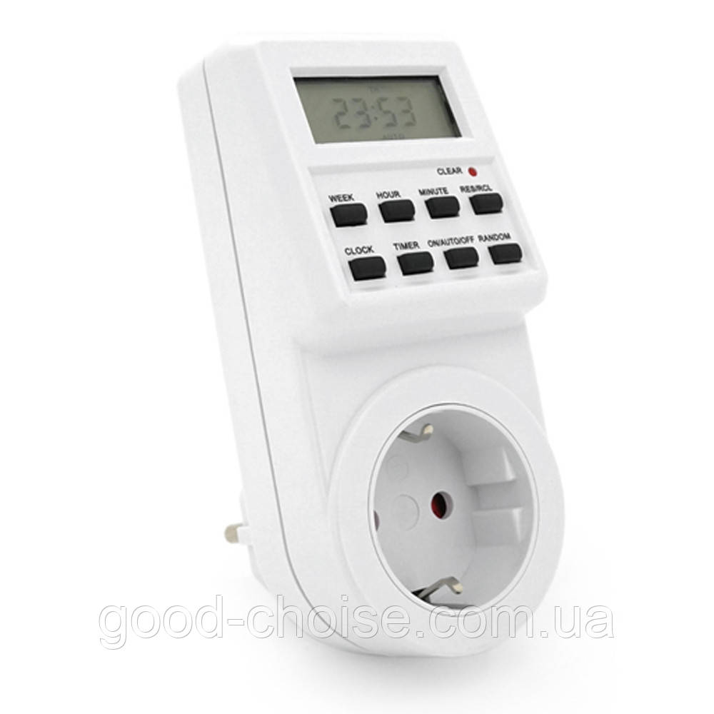 Розумна розетка з таймером (16A, 230V,50Hz) / Програмована розетка / Смарт розетка / Розетка-реле, фото 1