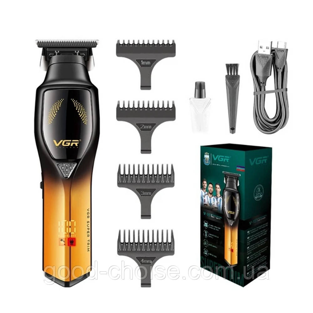 Машинка для стрижки волосся від USB, V-187 / Акумуляторний тример / Тример для стрижки, фото 1