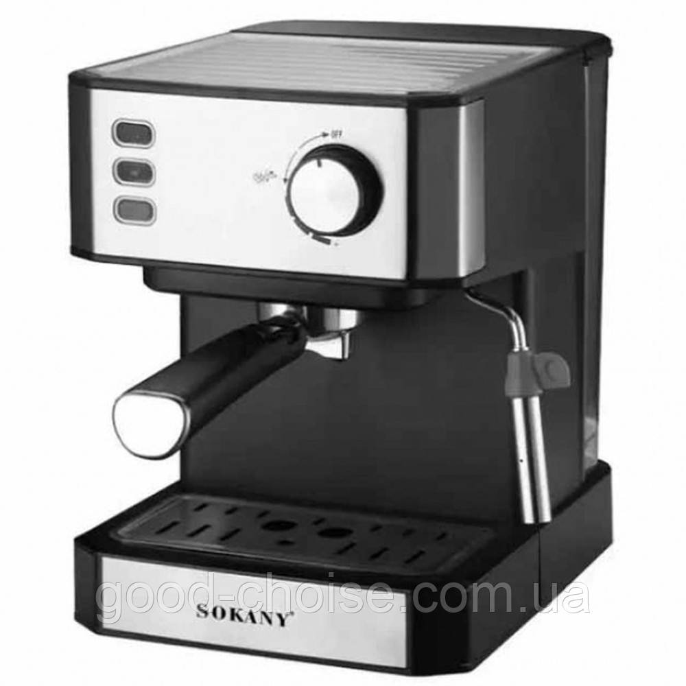 Кавоварка з капучинатором 1,5л, 850Вт, SK-04005 / Настільна кавомашина / Кавоварка електрична, фото 1