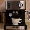 Кавоварка з капучинатором 1,5л, 850Вт, SK-04005 / Настільна кавомашина / Кавоварка електрична, фото 2