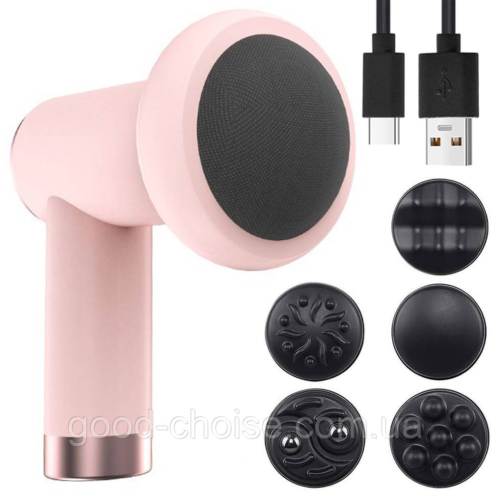 Антицелюлітний масажер для тіла + 5 насадок, від USB, TS-5530 / Ручний масажер акумуляторний, фото 1