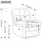 Крісло реклайнер Amore бежева тканина з електроприводом для відпочинку, фото 10