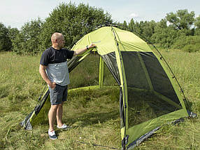 Шатро Norfin Lund | Напівавтоматичний каркасний тент-намет, надійний захист від сонця та комах під час відпочинку на природі, фото 5