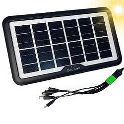 Портативна сонячна панель з універсальним кабелем зарядки 4W, 6V, CCLamp CL-639 / Сонячна батарея