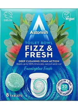 Таблетки для чищення унітазу - Astonish - Toilet Bowl Cleaner Eucalyptus - 8 шт