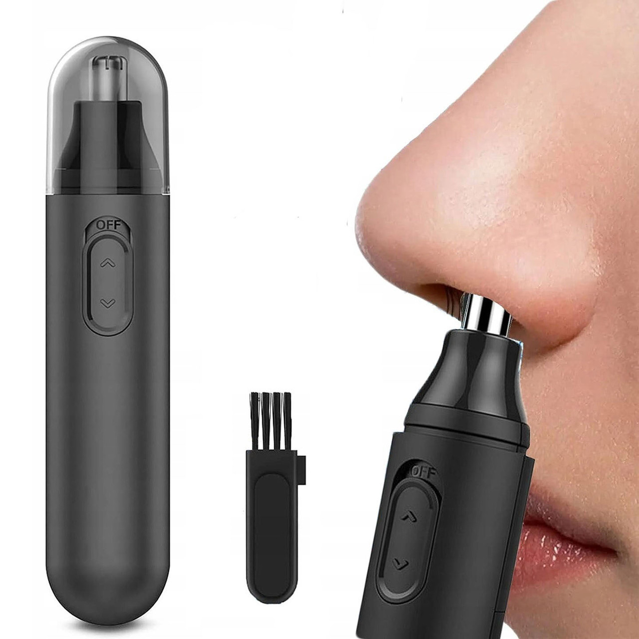 Тример для носа і вух, від батарейки, HX-501 / Машинка для стрижки волосся в носі / Бритва для носа, фото 1