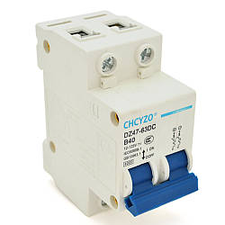 Автоматичний вимикач 40A, 12-125V, CHCYZO DZ47-63DC-B40 / Автомат постійного струму