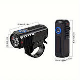 Комплект велосипедних ліхтарів USB передній і задній, LED ліхтарі для велосипеда, зарядка Type-C, легкі велоліхтарі для ночі, фото 5