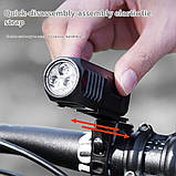 Комплект велосипедних ліхтарів USB передній і задній, LED ліхтарі для велосипеда, зарядка Type-C, легкі велоліхтарі для ночі, фото 4