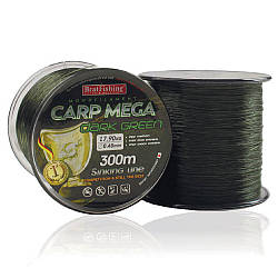 Ліска для риболовлі на карпа, 300м/0,25мм, BratFishing CARP PRO / Ліска карпова / Риболовна ліска