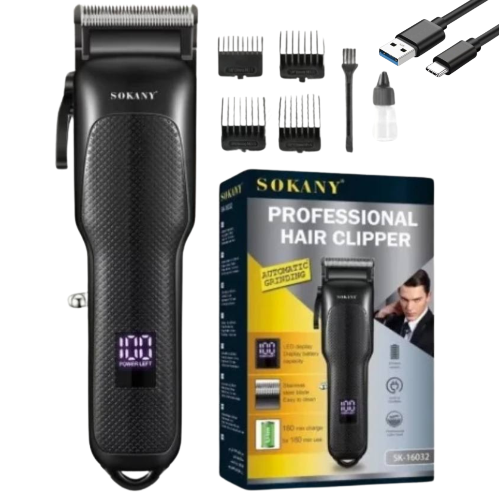 Бездротова машинка для стрижки 4 насадки, з USB, SK-16032 / Тример для волосся / Акумуляторна машинка, фото 1