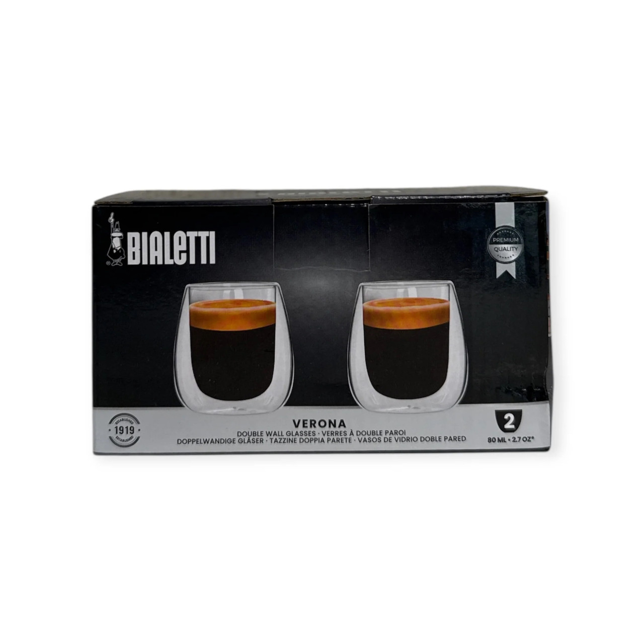 Набір склянок із подвійними стінками Bialetti Verona (80мл 2 шт) 99DBW014