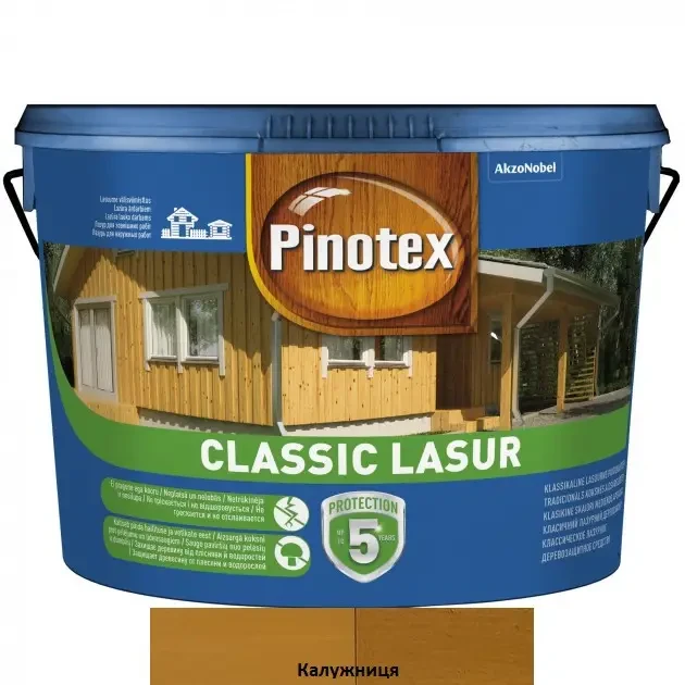Pinotex Classic Lasur засіб для захисту дерева калюжниця 10л
